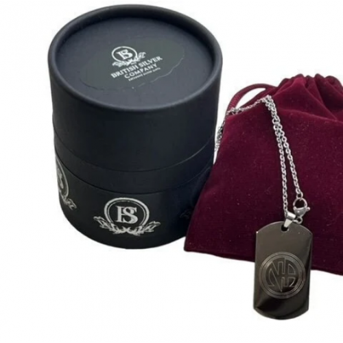 NA Narcotics Anonymous Silver ID Dog Tag Necklace NA Narcotics Anonymous Silver ID Dog Tag Necklace